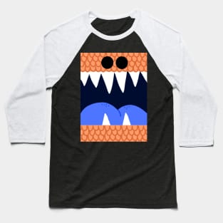 Orange Scales Monster Mouth Baseball T-Shirt